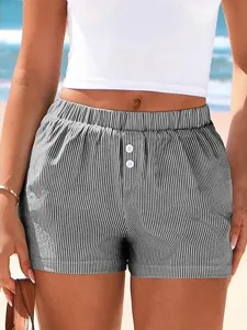 damen-kunstbaumwollleinen-shorts-sommers-schwarz-1