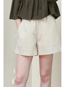 damen-kunstbaumwollleinen-shorts-stoffho-beige-6