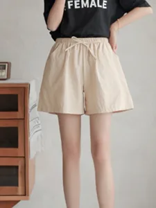 damen-kunstbaumwollleinen-shorts-stoffho-khaki-14