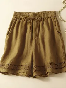 damen-kunstbaumwollleinen-shorts-stoffho-rotblond-8