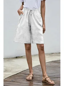 damen-kunstbaumwollleinen-shorts-stoffho-wei-3