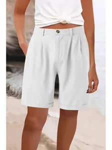 damen-kunstbaumwollleinen-shorts-stoffho-wei-7