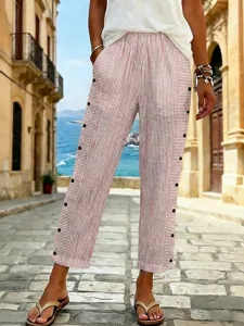 damen-kunstbaumwollleinen-sommerhose-hos-rosa-5