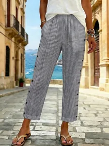 damen-kunstbaumwollleinen-sommerhose-hos-schwarz-1