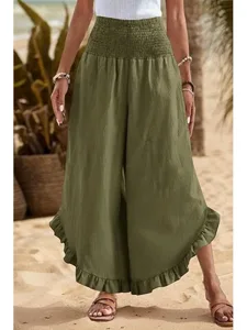 damen-kunstbaumwollleinen-stoffhosen-mod-armeegrun-17