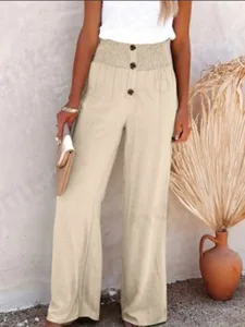 damen-kunstbaumwollleinen-stoffhosen-mod-beige-3