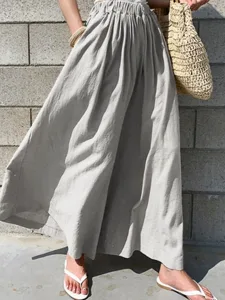 damen-kunstbaumwollleinen-stoffhosen-mod-grau-4