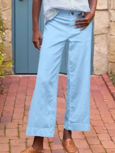 damen-kunstbaumwollleinen-stoffhosen-mod-hellhimmelblau-1