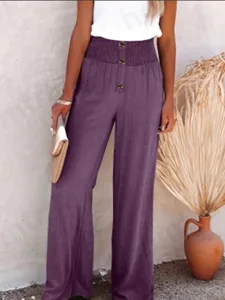 damen-kunstbaumwollleinen-stoffhosen-mod-purpur-5