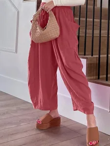 damen-kunstbaumwollleinen-stoffhosen-mod-rosa-12