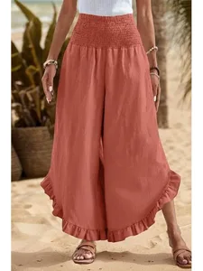 damen-kunstbaumwollleinen-stoffhosen-mod-rot-orange-13