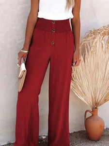 damen-kunstbaumwollleinen-stoffhosen-pal-wein-4