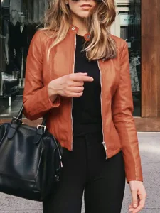 damen-kunstlederjacke-freizeitjacke-bequ-orange-2