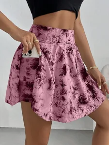 damen-kurzrock-culottes-slim-mode-lassig-rosa-3