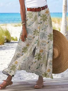 damen-lassig-boho-maxi-mittlere-hufthohe-braun-5