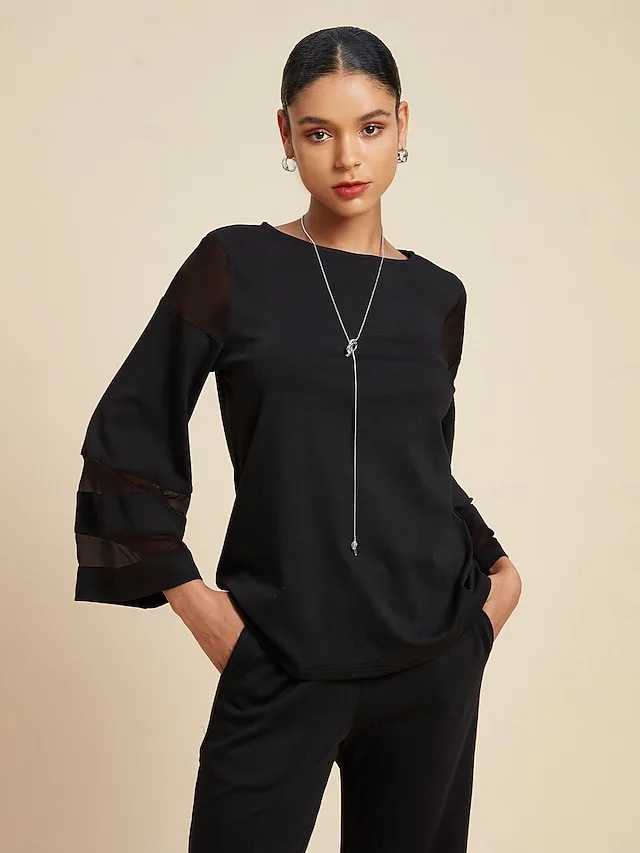 damen-lassiger-stil-chiffon-modal-einfar-default-4