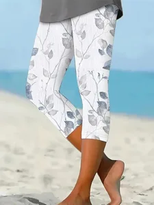 damen-leggings-capri-hosen-hohe-elastizi-silbergrau-1