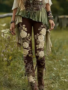 damen-leggings-gemutliche-leggings-urlau-dunkelbraun-2