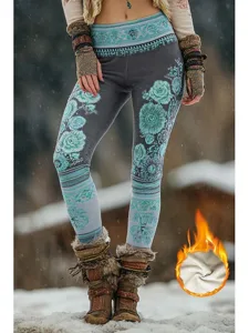 damen-leggings-mit-fleecefutter-leggings-grun-2