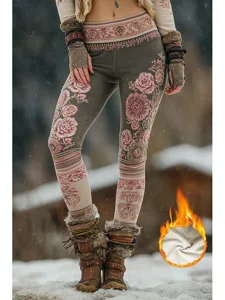 damen-leggings-mit-fleecefutter-leggings-rosa-1