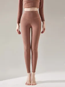 damen-leggings-mode-basic-lassig-volle-l-orange-4