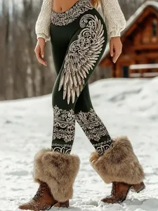 damen-leggings-urlaub-vintage-ethno-stil-braun-2