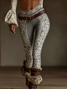 damen-leggings-urlaub-vintage-ethno-stil-grau-3