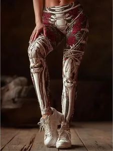 damen-leggings-urlaub-vintage-mode-volle-dunkelgrau-3