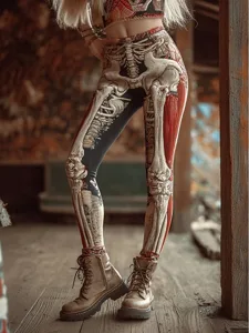 damen-leggings-urlaub-vintage-mode-volle-orange-1