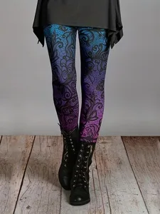 damen-leggings-urlaub-vintage-mode-volle-purpur-2