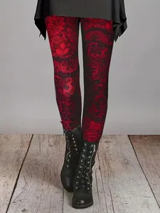 damen-leggings-urlaub-vintage-mode-volle-rote-2