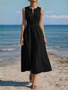 damen-leinenahnliche-kunstbaumwoll-leine-schwarz-5