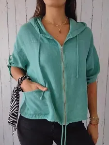 damen-leinenahnliches-faux-baumwoll-lein-grun-3