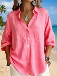 damen-leinenahnliches-faux-baumwoll-lein-rosa-7