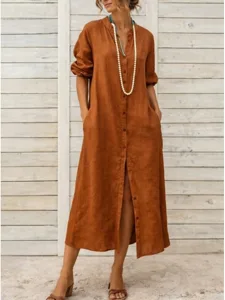 damen-maxikleid-100-baumwolle-kaftan-kle-braun-1