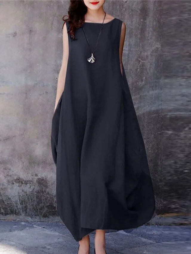 damen-maxikleid-100-baumwolle-shiftkleid-dunkelblau-10