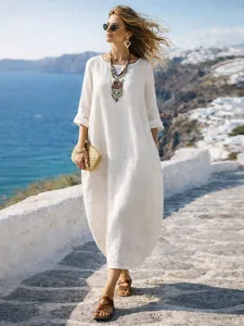 damen-maxikleid-baumwoll-leinen-kleider-wei-1