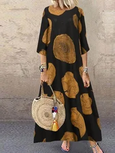 damen-maxikleid-kunstbaumwollleinen-shif-gelb-1