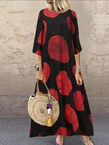 damen-maxikleid-kunstbaumwollleinen-shif-rote-7