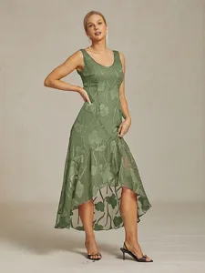 damen-maxikleid-ruschenkleid-elegant-tag-schiefergrun-1