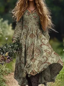 damen-maxikleid-sommerkleid-faltenkleid-dunkelgrun-4