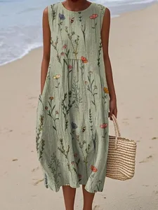 damen-midi-kleid-leinenahnliches-sommerk-graues-grun-5