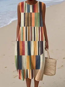 damen-midi-kleid-leinenahnliches-sommerk-khaki-2