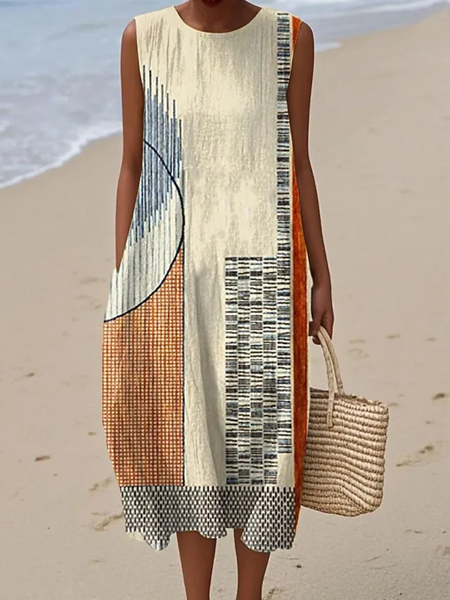 damen-midi-kleid-leinenahnliches-strandk-beige-3