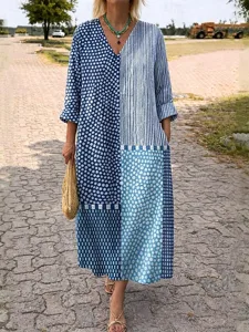 damen-midi-kleid-v-ausschnitt-langarm-ka-blau-3