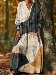 damen-midi-kleid-v-ausschnitt-langarm-ka-dunkelbraun-14