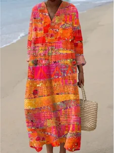 damen-midi-kleid-v-ausschnitt-langarm-ka-rot-orange-7