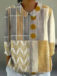 damen-midi-kleid-v-ausschnitt-lange-arme-beige-9