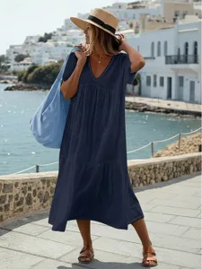 damen-midikleid-100-baumwolle-baumwoll-l-marineblau-9