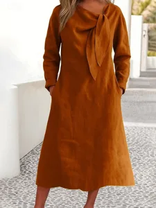damen-midikleid-100-baumwolle-freizeitkl-braun-6